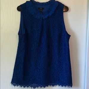 J Crew Lace Ruffle Neck TALL XL